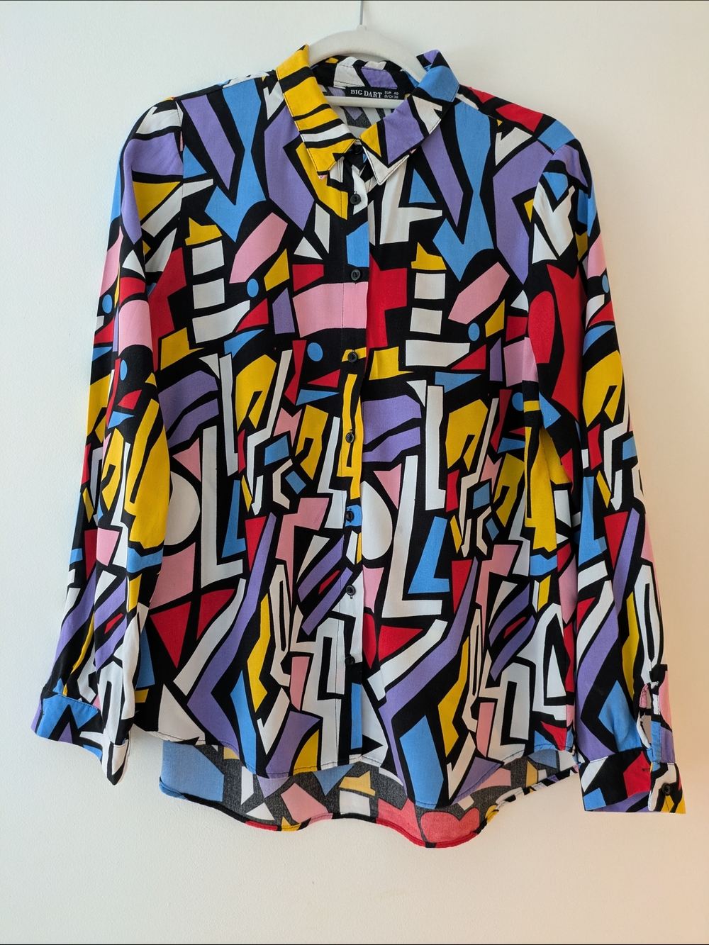 Big Dart, Colourful Graphic Print Shirt, Size M